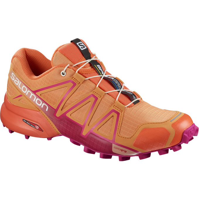 Chaussures De Trail Running Salomon Femme Orange - Salomon SPEEDCROSS 4 W - France (0914-IUEHJ)